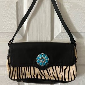 Vintage Harold’s Leather/Faux Fur Purse